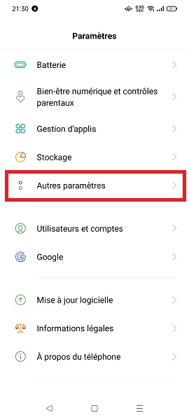 Activer le raccrochage par bouton alimentation sur Oppo